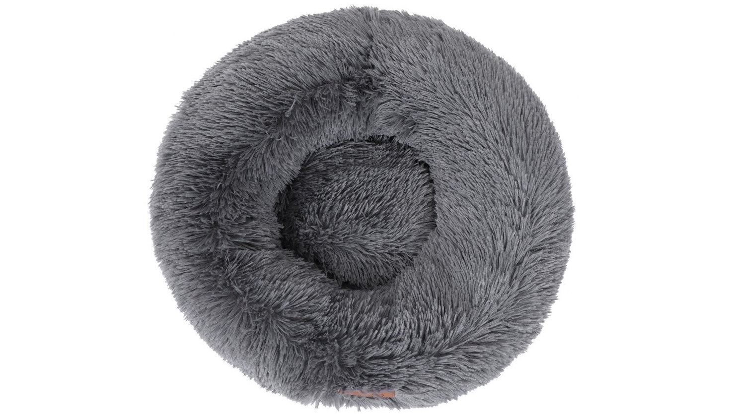 YES4PETS Small Round Calming Plush Cat Dog Bed - Grey - 50 x 50cm