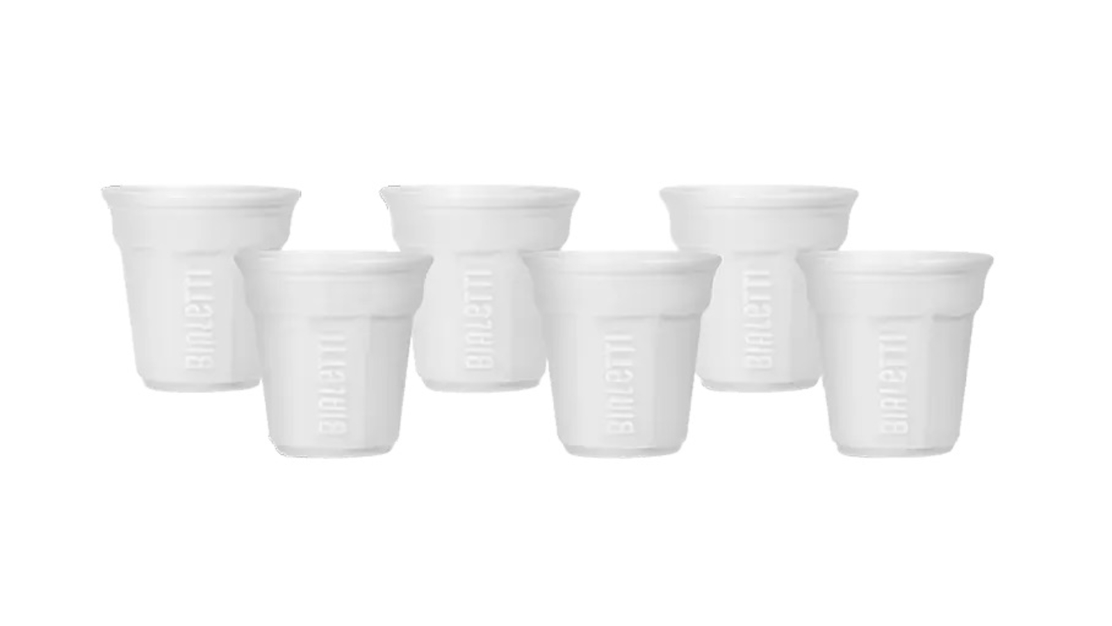 Bialetti White Bicchierini Espresso Coffee Cups - Set of 6