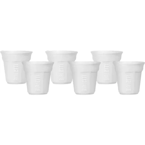 Bialetti White Bicchierini Espresso Coffee Cups - Set of 6