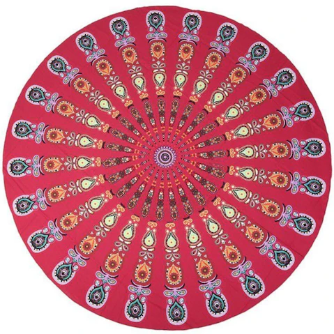 TODO Luxury Edition Digital Print Beach Throw Yoga - Earth Red