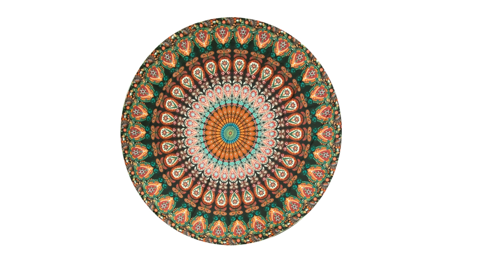 TODO Luxury Edition Digital Print Beach Throw Yoga - Peacock