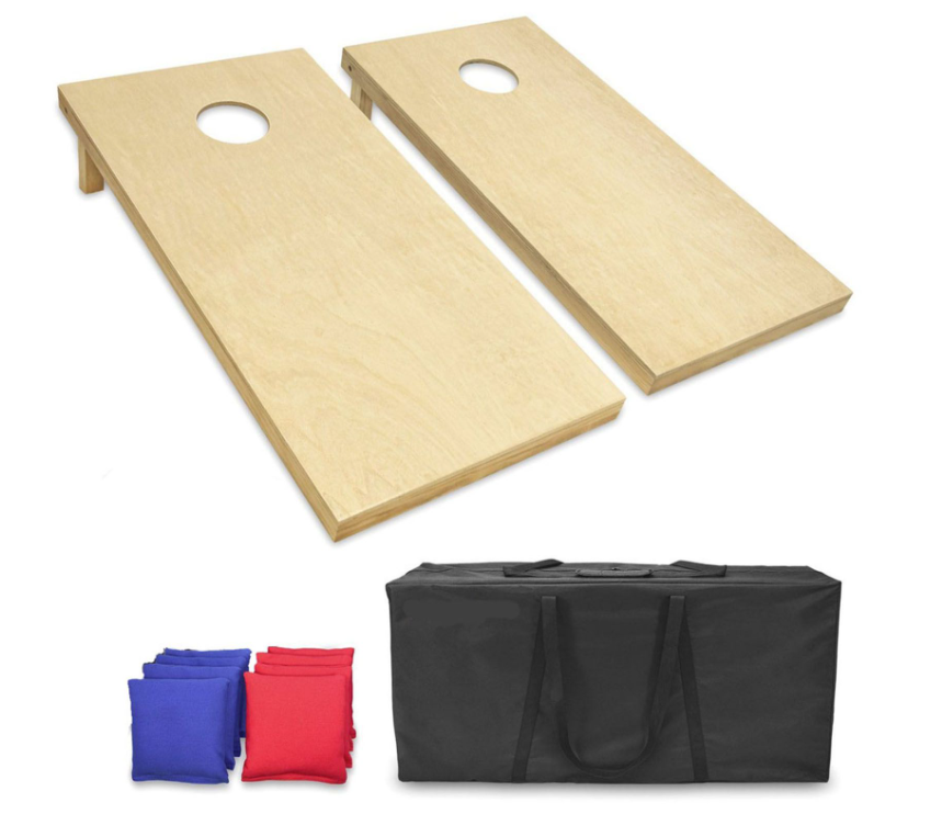 Yardgames 1.2m x 0.6m Natural Wood Dual Board Cornhole Game