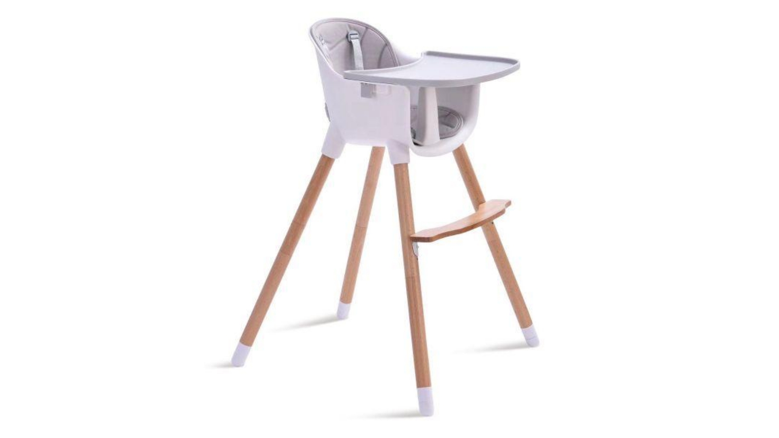 Joy Baby Amelia 2-in-1 Timber Highchair - Grey