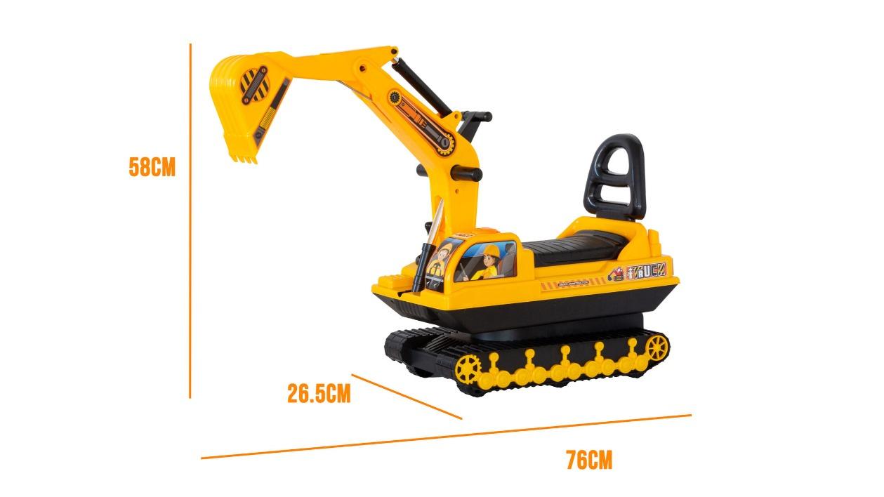 Lenoxx Children's Ride-On Excavator with Sturdy Track and