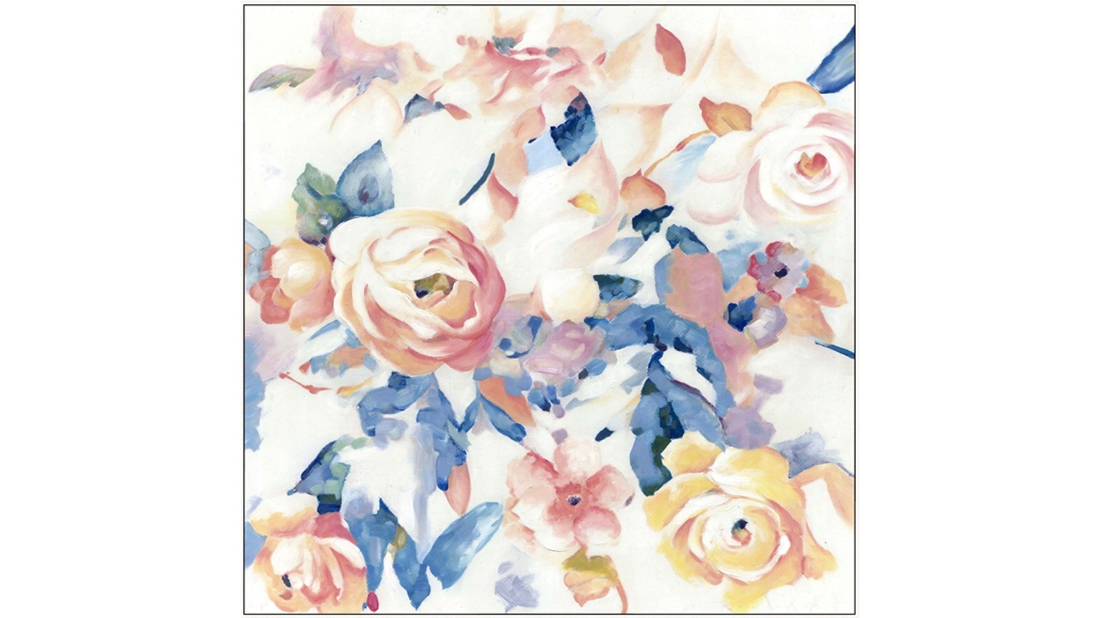 On Trend 120x120cm Blissful Floral Painting on Canvas Harvey Norman