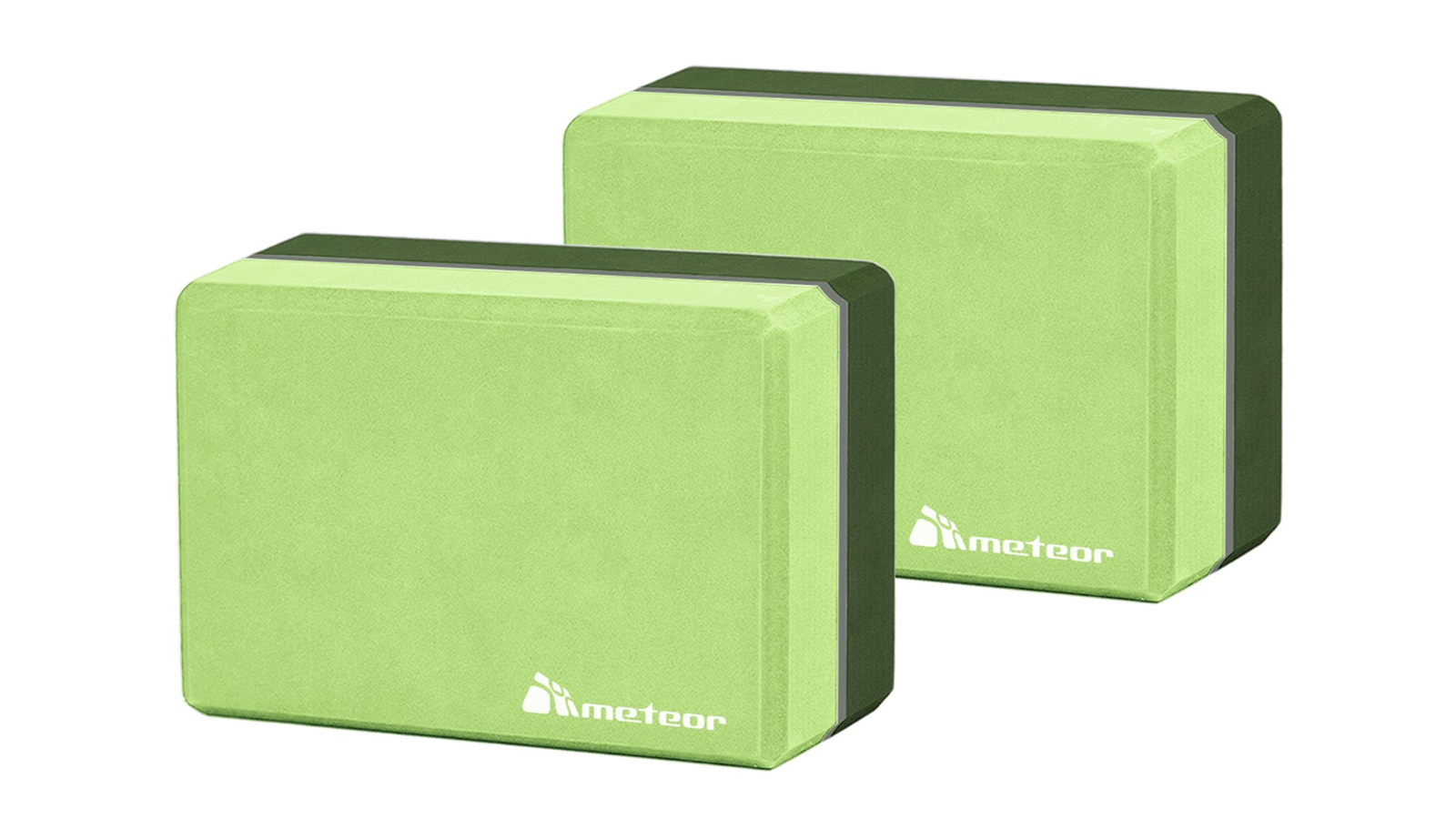 Meteor For The Winners 2 Piece High-Density Yoga Foam Block - Lime Green