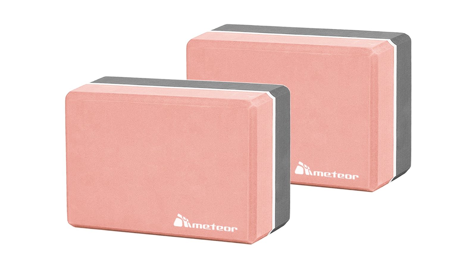 Meteor For The Winners 2 Piece High-Density Yoga Foam Block - Orange/Grey