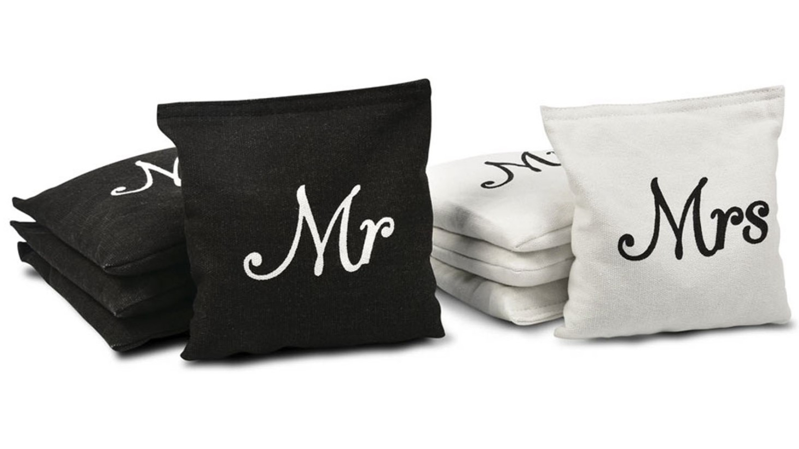 GoSports Pack of 8 Premium Wedding Themed Cornhole Bag Set