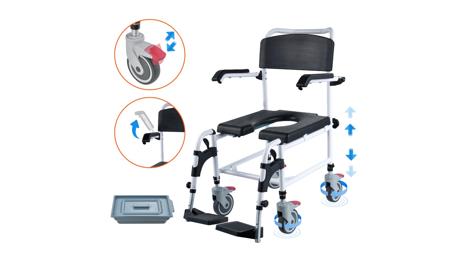 Vevor Shower Commode Wheelchair