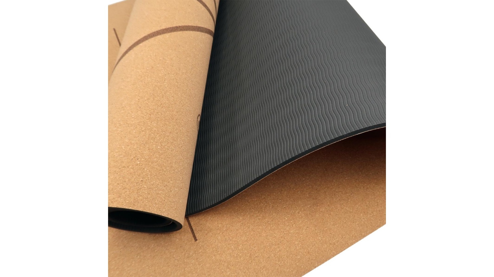 PowerTrain Cork Yoga Mat with Carry Straps Body Line Harvey Norman