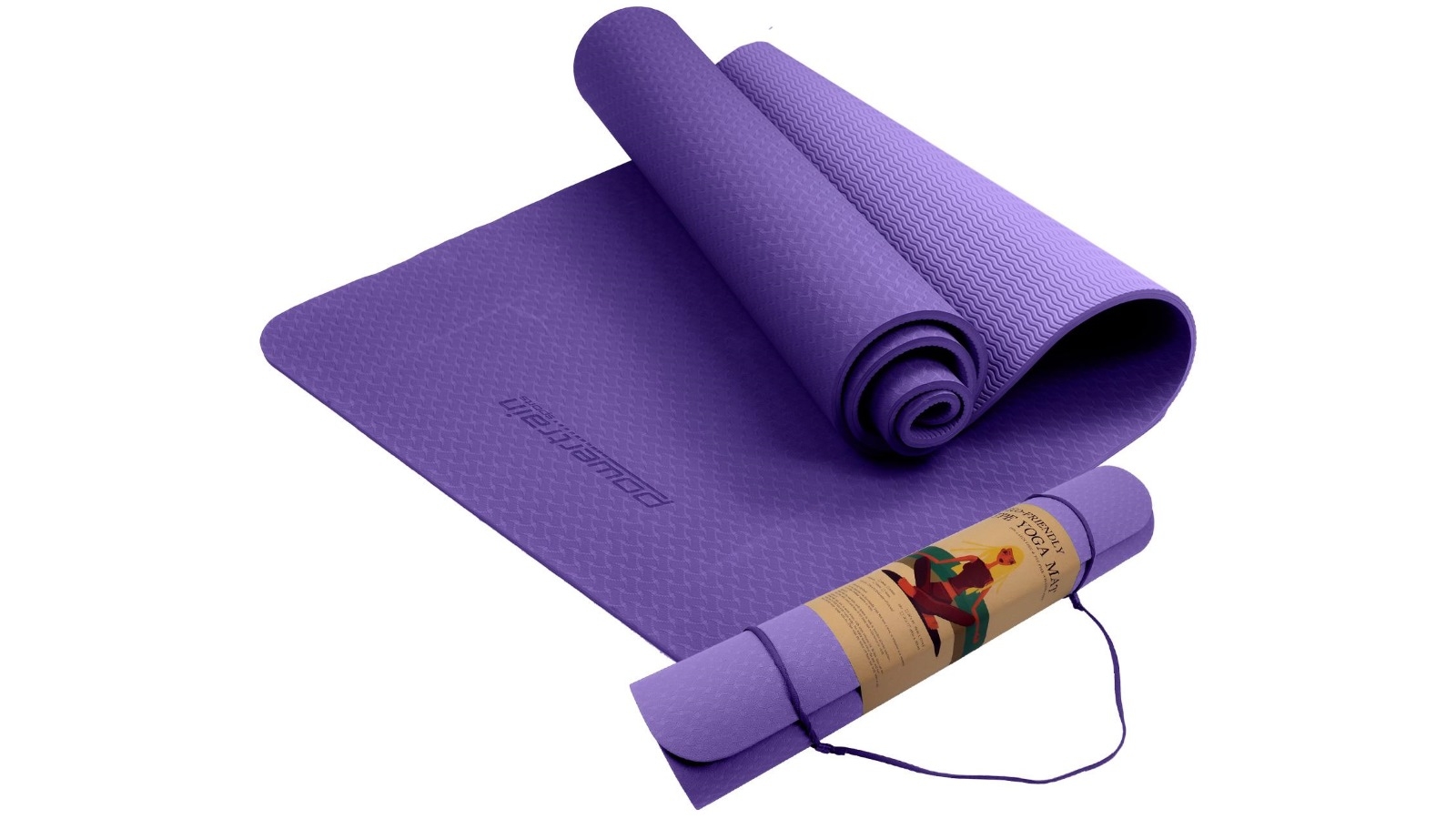 PowerTrain 6mm Yoga Exercise Pilates Mat - Lilac
