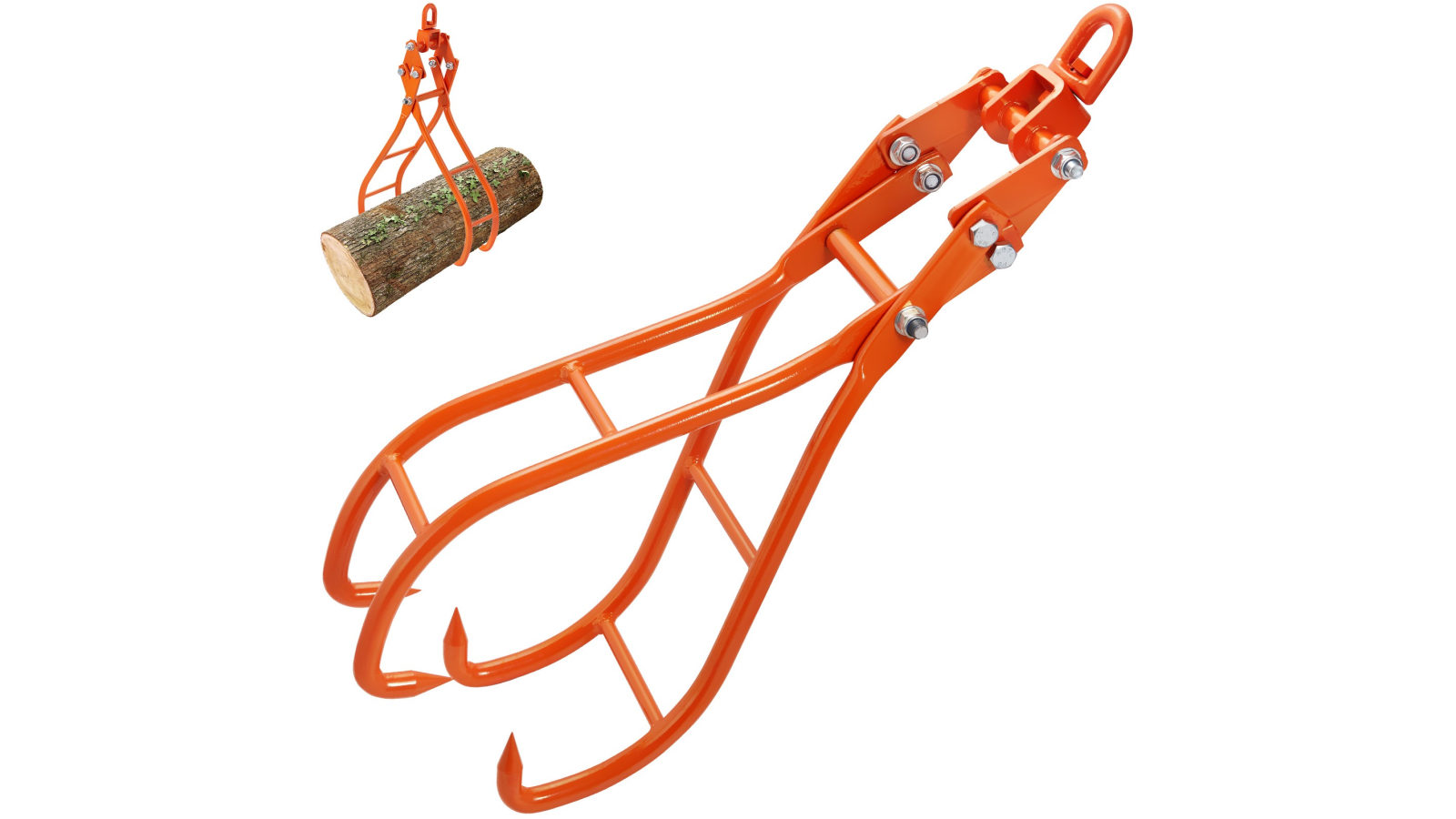 Vevor Timber Claw Hook 36-inch 4 Claw Log Grapple for Logging Tongs