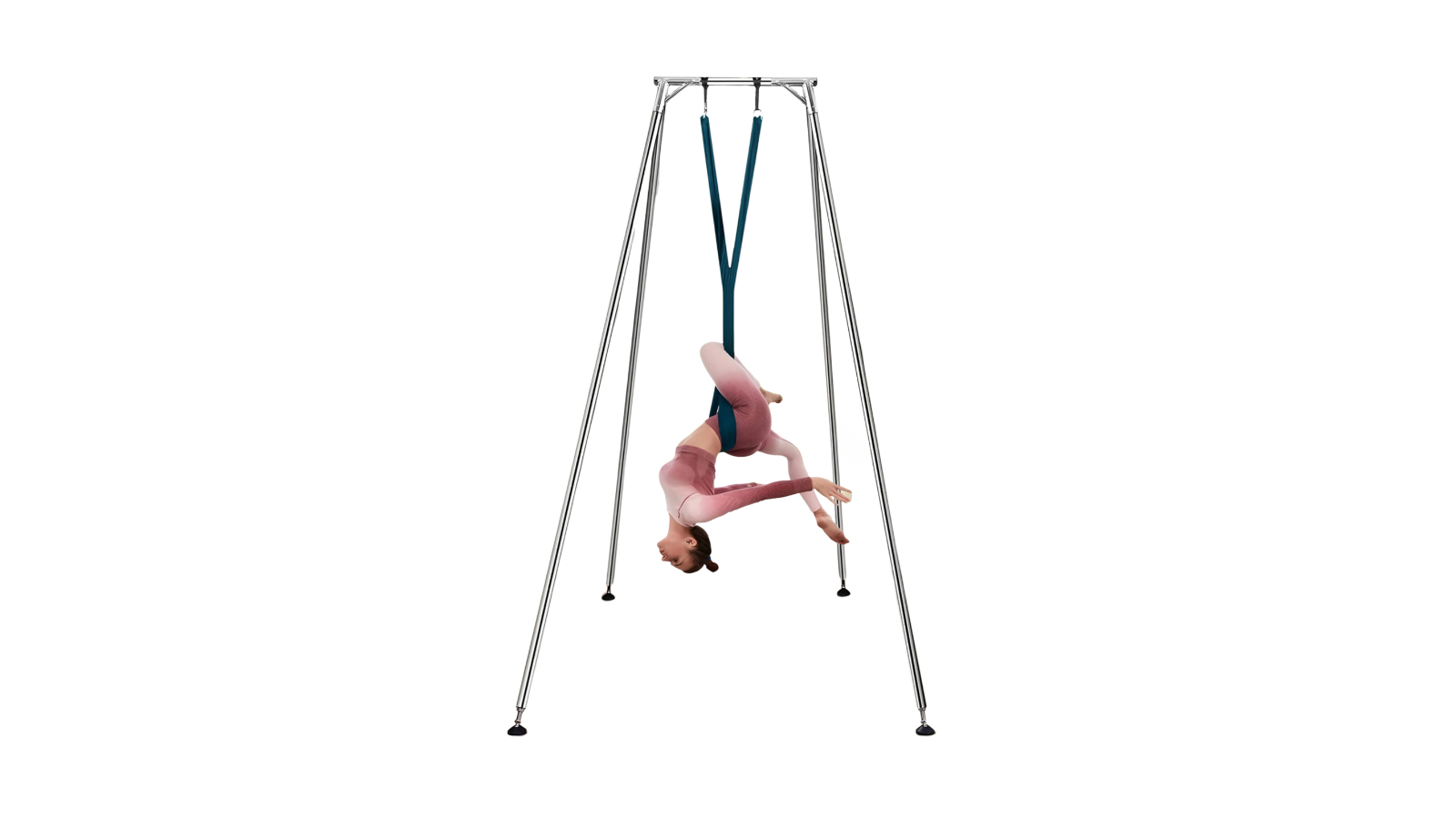 FitnessLAB Aerial Yoga Swing Stand Foldable Freestanding Pull-Up Bar Station