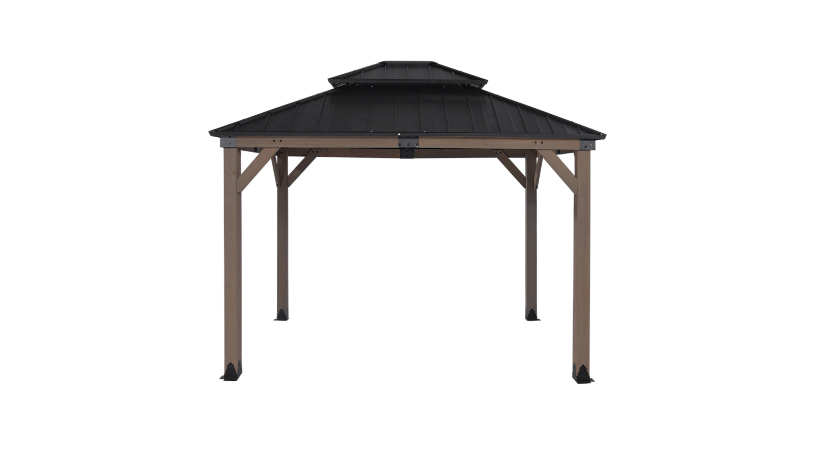 Yardtopia Maryborough Timber and Steel Double Hip Roof Gazebo - 3 x 3metre