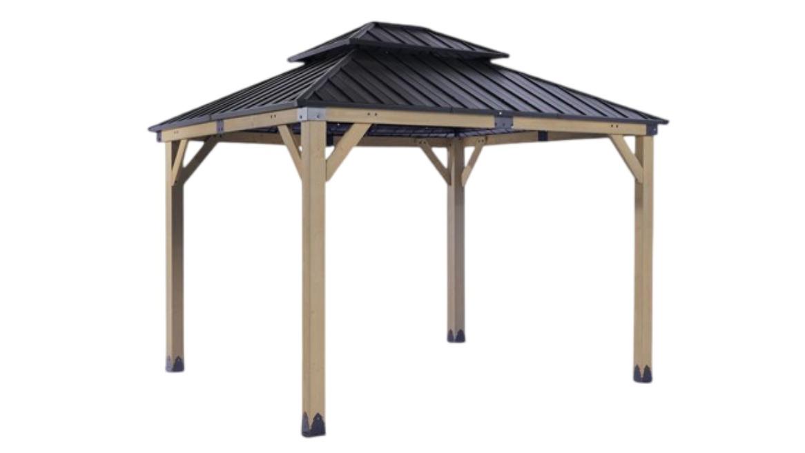 Yardtopia Maryborough Timber and Steel Double Hip Roof Gazebo