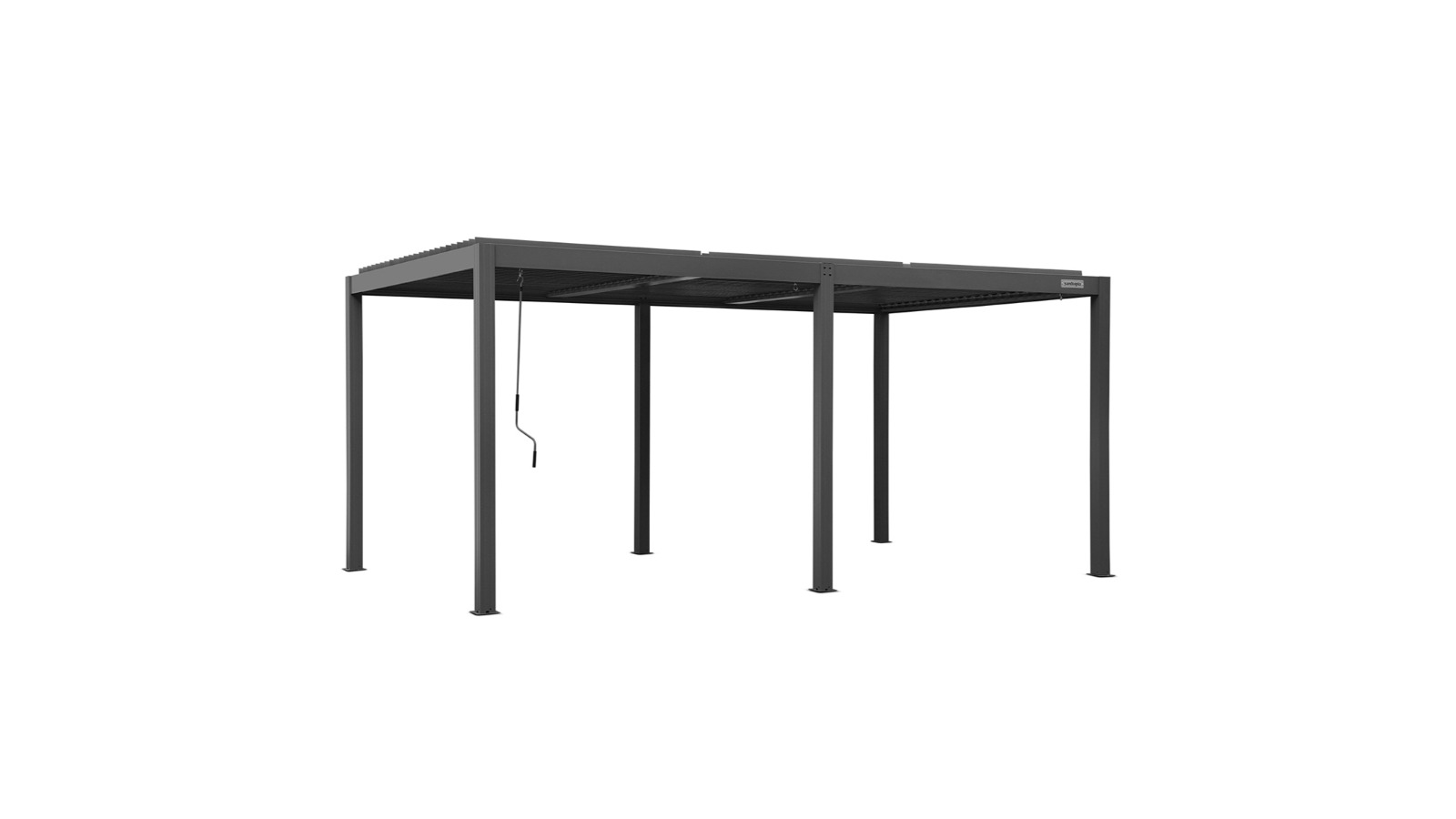 Yardtopia 3 x 5m Aluminium Elmont Pergola - Charcoal Grey