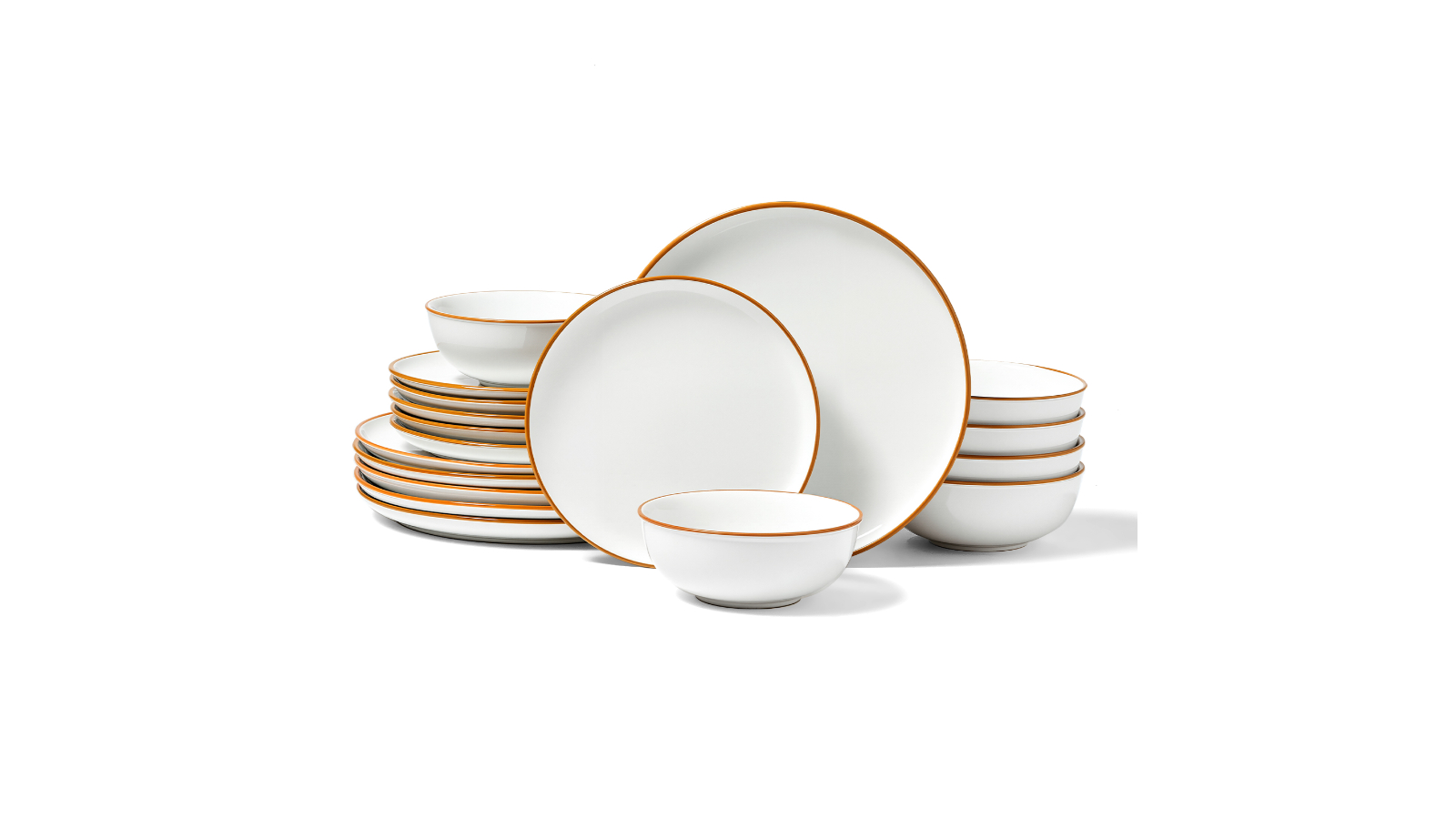 Vevor Set of 18 Ceramic Plate and Bowl - White