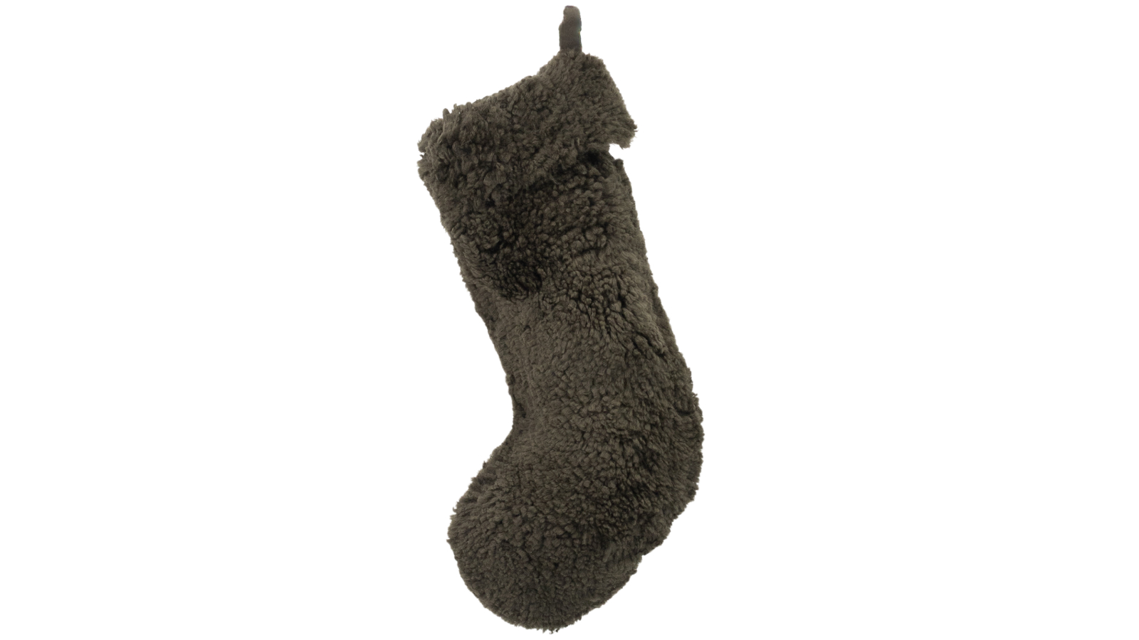 Naturally Sheepskins 25 x 50cm Shearling Christmas Stocking - Green