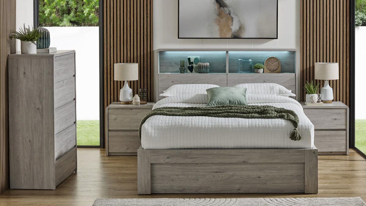 Avalon Light Grey Gaslift Bed