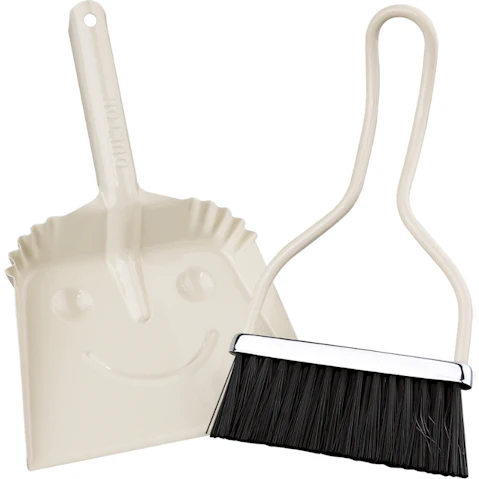 Zassenhaus Smiley Mini Dustpan Set Off White - 21 x 14cm