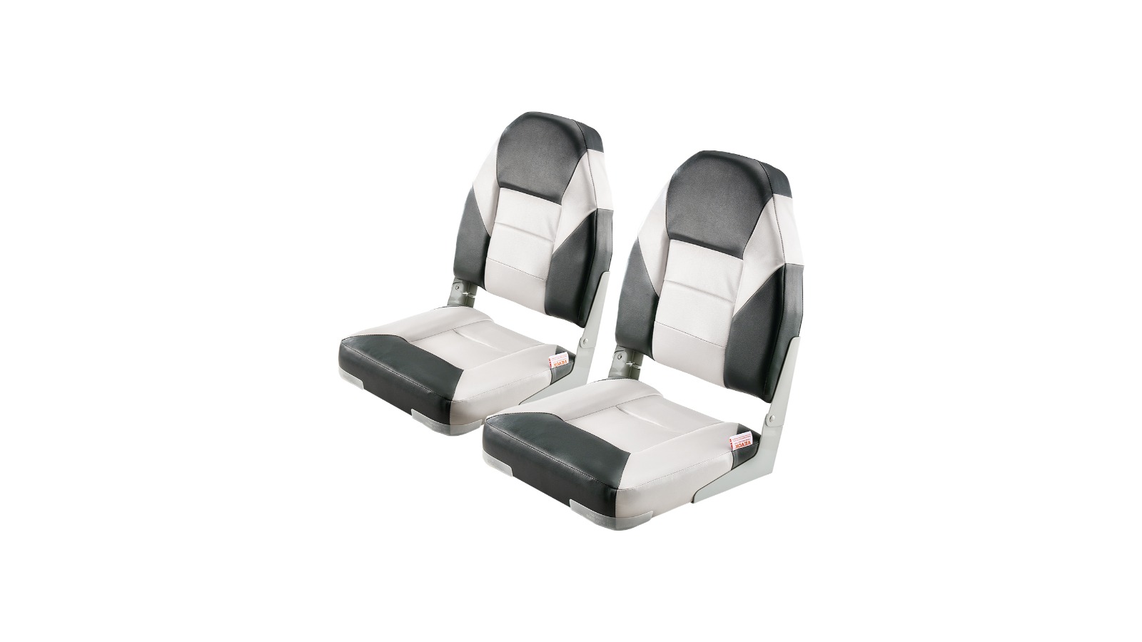 Vevor High Backrest Folding Boat Seat - Black/Grey