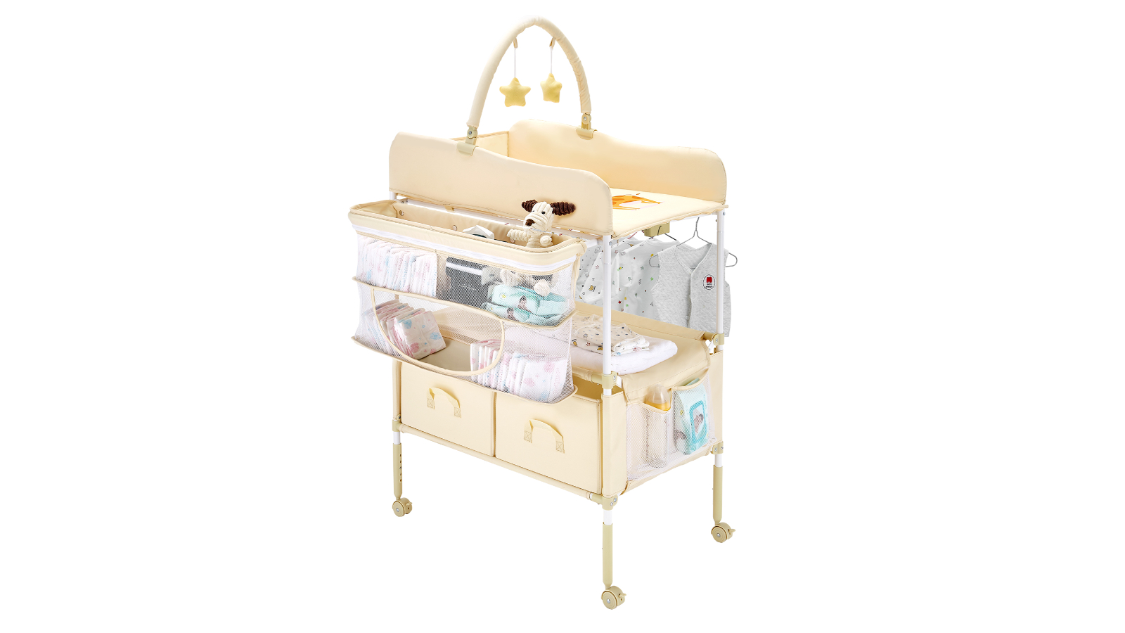 Vevor Foldable Baby Changing Diaper Station - Beige