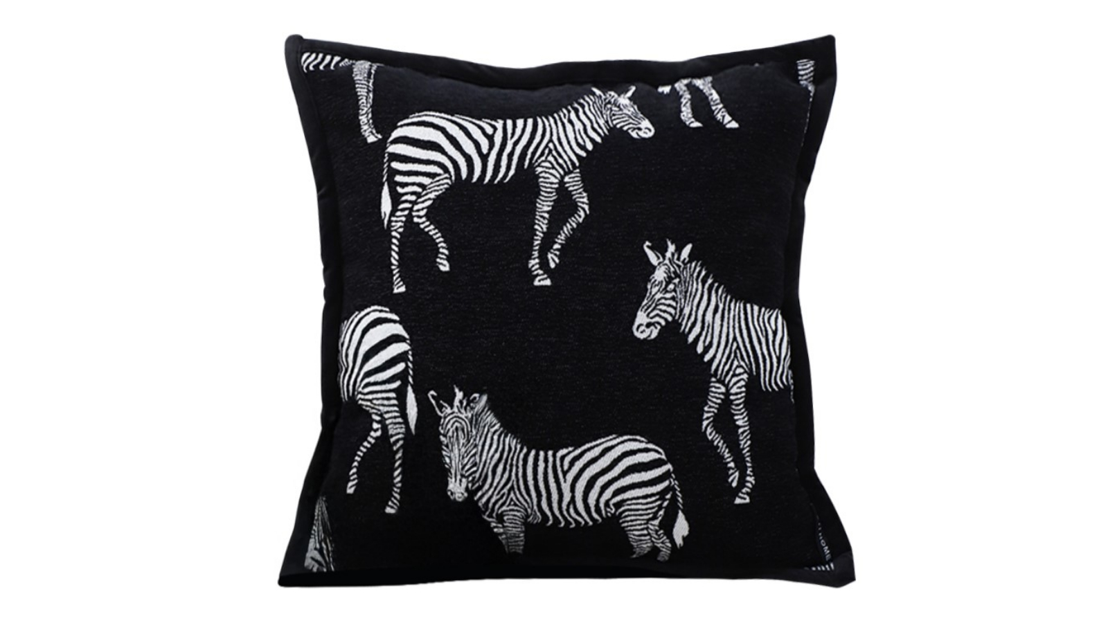 Soga 50cm Black Light Luxury Zebra Square Throw Pillow Cushion