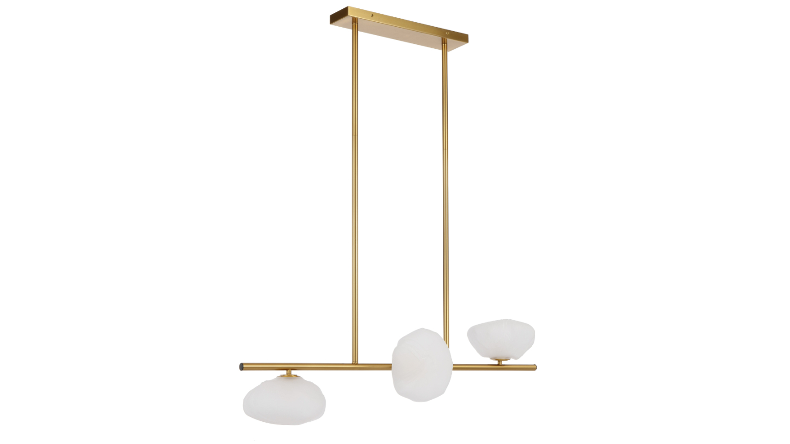 Pretty & Practical Amiens Antique Gold Pendant with Frosted Glass