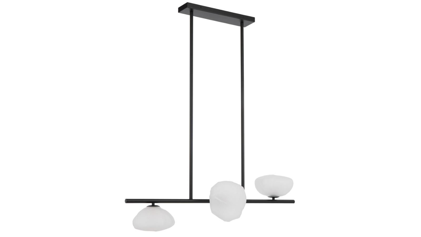Pretty & Practical Rouen Black Pendant with Frosted Glass