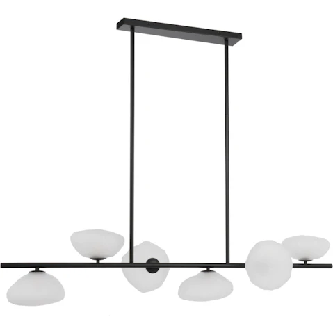 Pretty & Practical Biarritz Black Pendant with Frosted Glass