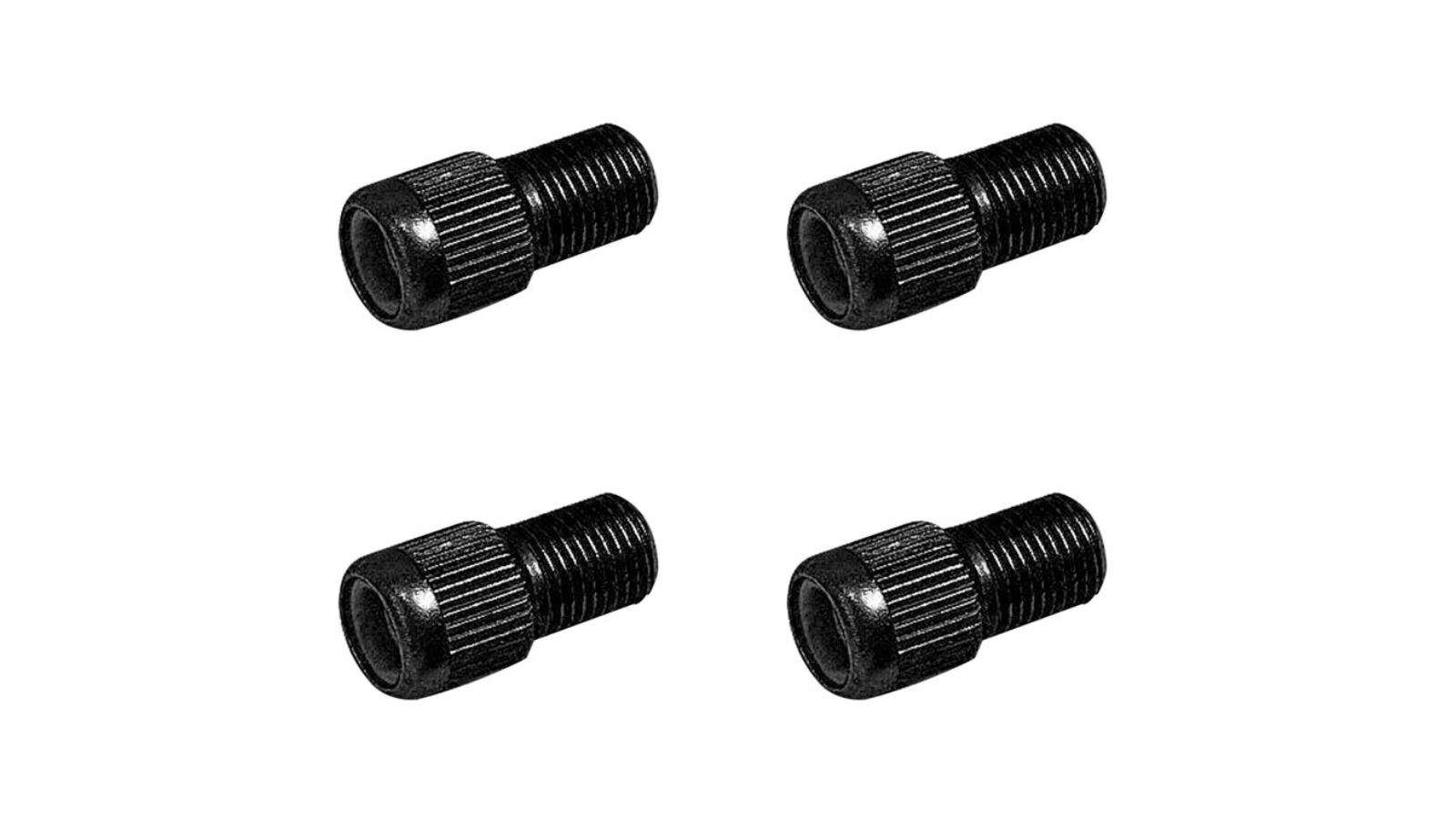 Zefal 4 Piece Valve Adaptor Converter Presta to Schrader Valve Tyre Connector Bike