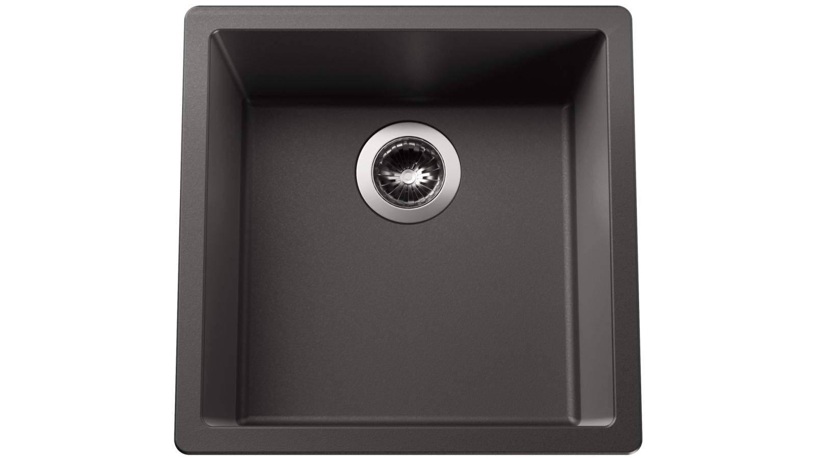 Linsol Zenica 456mm Top Mount/Under Mount Single Bowl Kitchen Sink - Matte Black