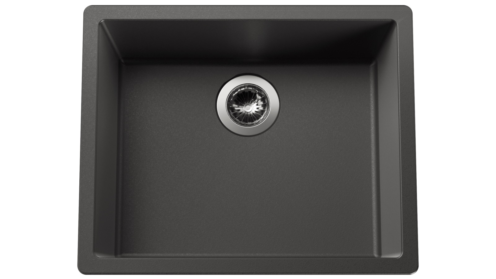 Linsol Zenica 556mm Single Bowl Top Mount/Under Mount Kitchen Sink - Matte Black