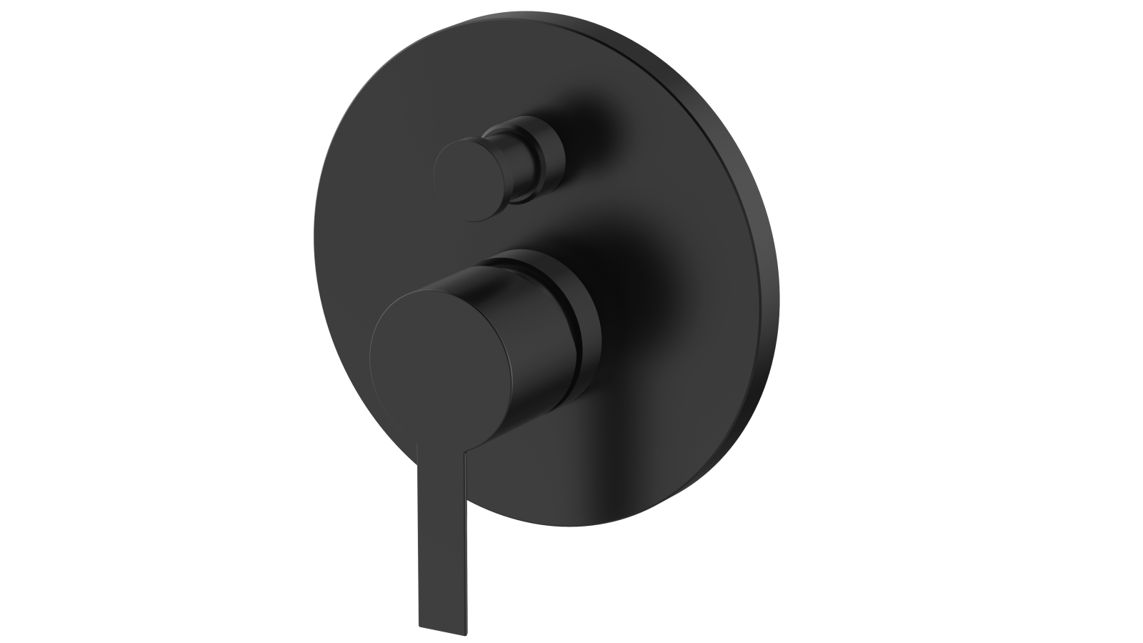 Zucchetti Gill Bath/Shower Mixer with Diverter - Matte Black