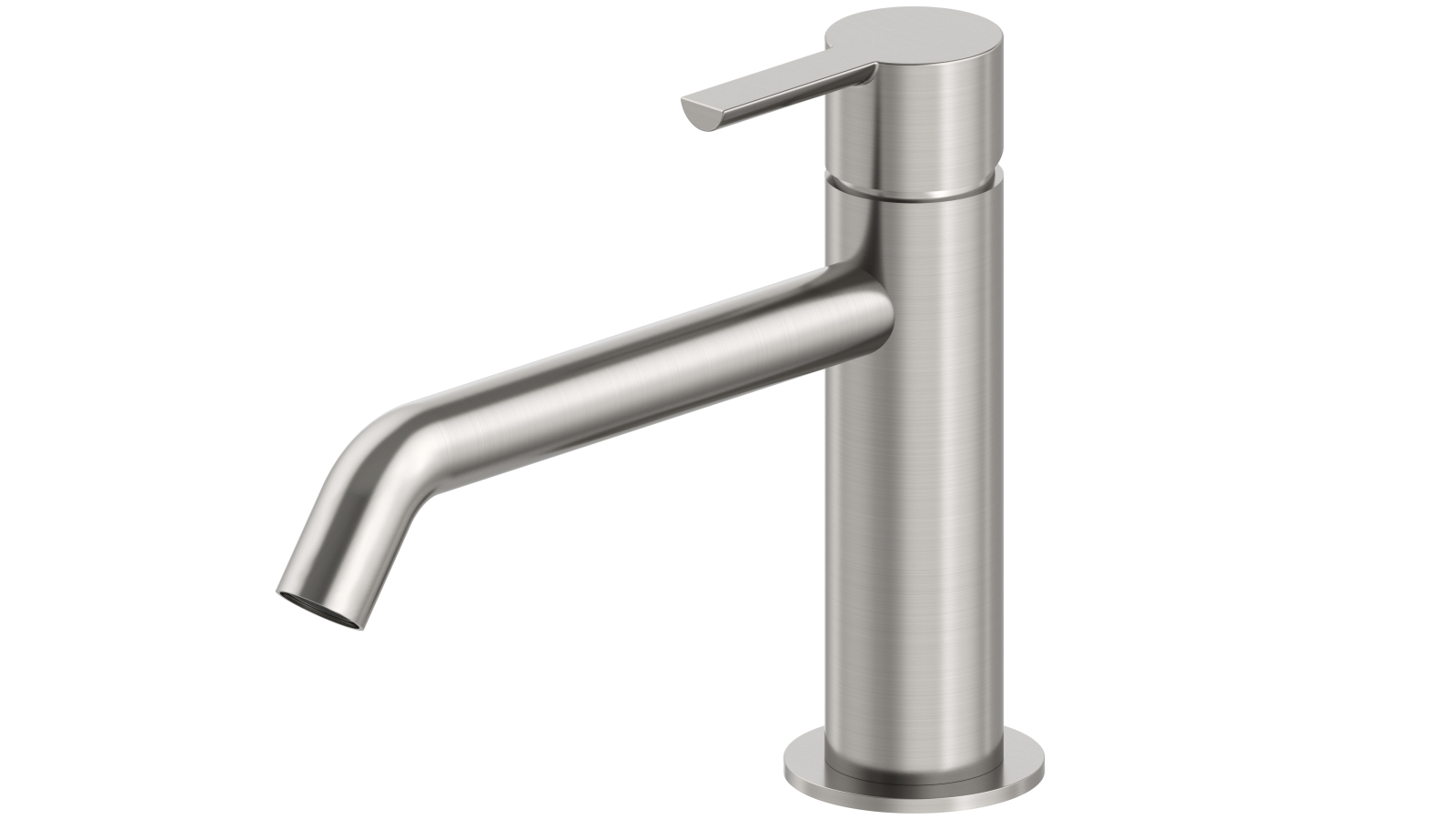 Zucchetti Gill Basin Mixer with Extended Spout - Brushed Nickel
