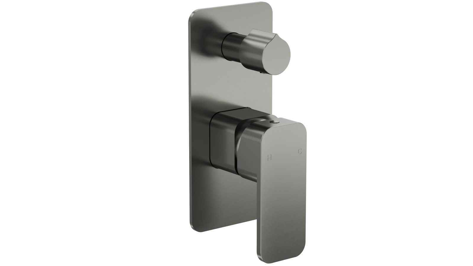 Linsol Zia Wall Mixer with Divertor - Gunmetal