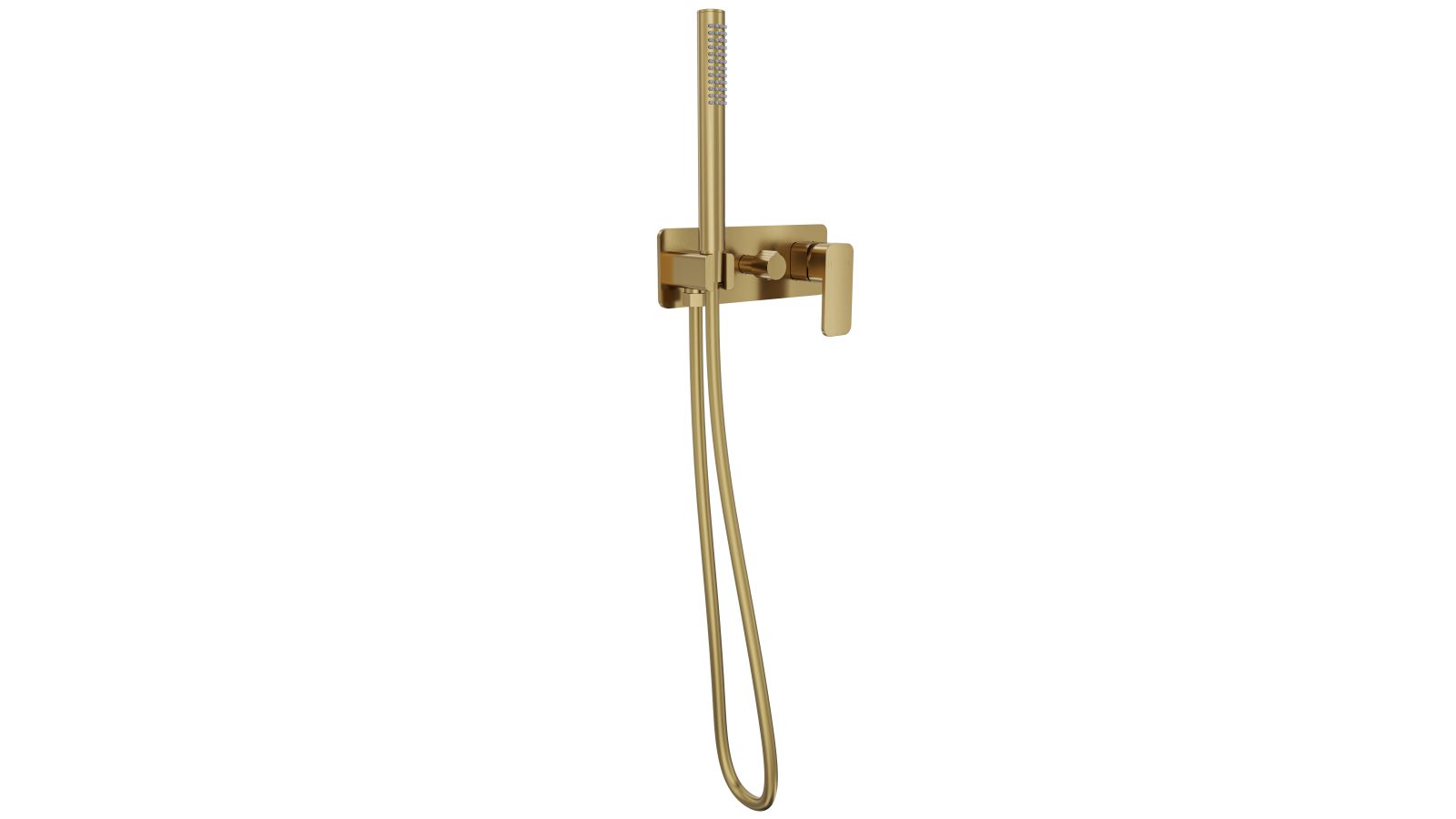 Linsol Zia Wall Mixer with Hand Shower - Brushed Brass
