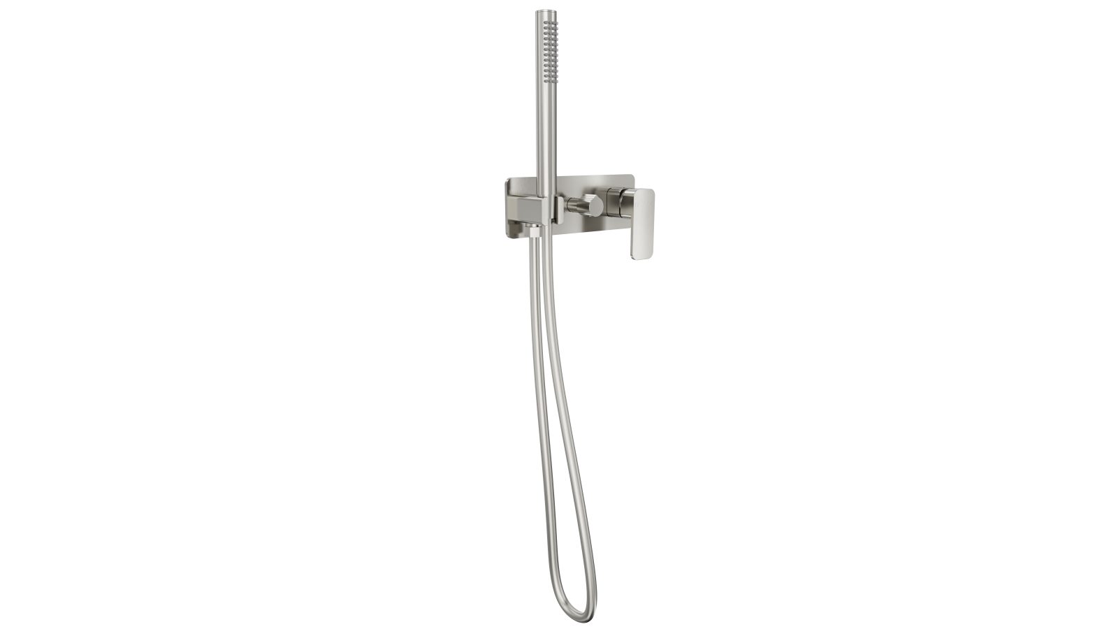 Linsol Zia Wall Mixer with Hand Shower - Brushed Nickel