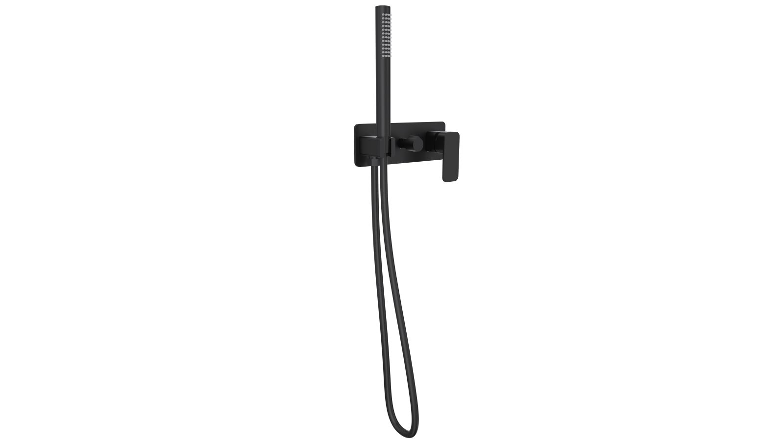 Linsol Zia Wall Mixer with Hand Shower - Matte Black