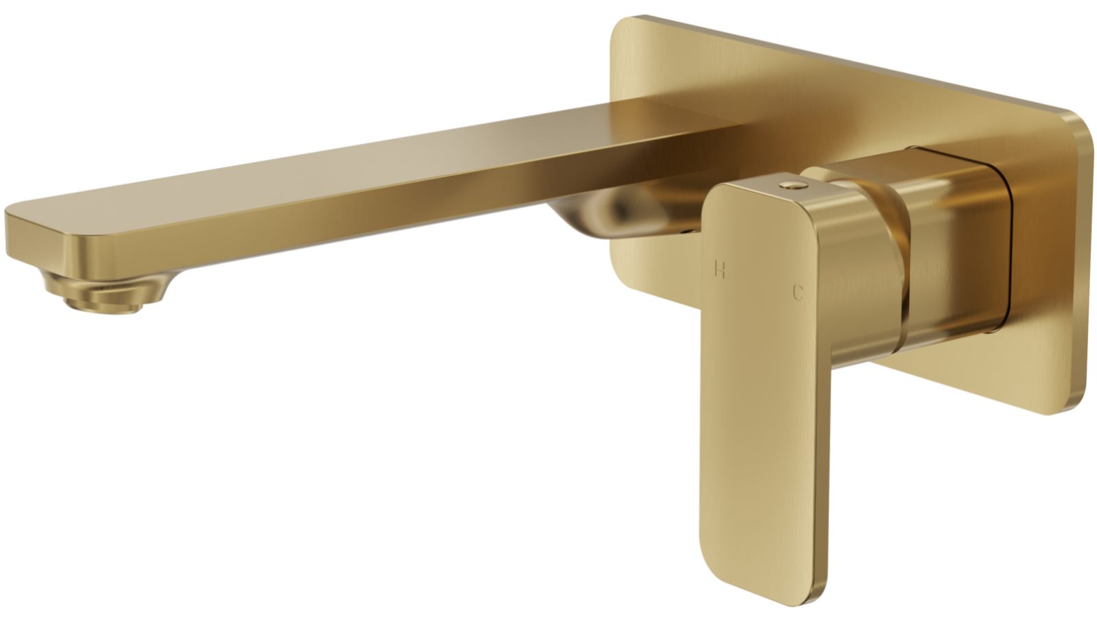 Linsol Zia Wall Basin/Bath Mixer - Brushed Brass