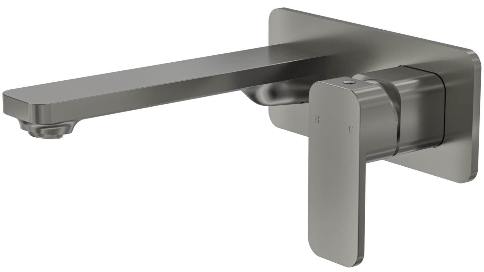 Linsol Zia Wall Basin/Bath Mixer - Gunmetal