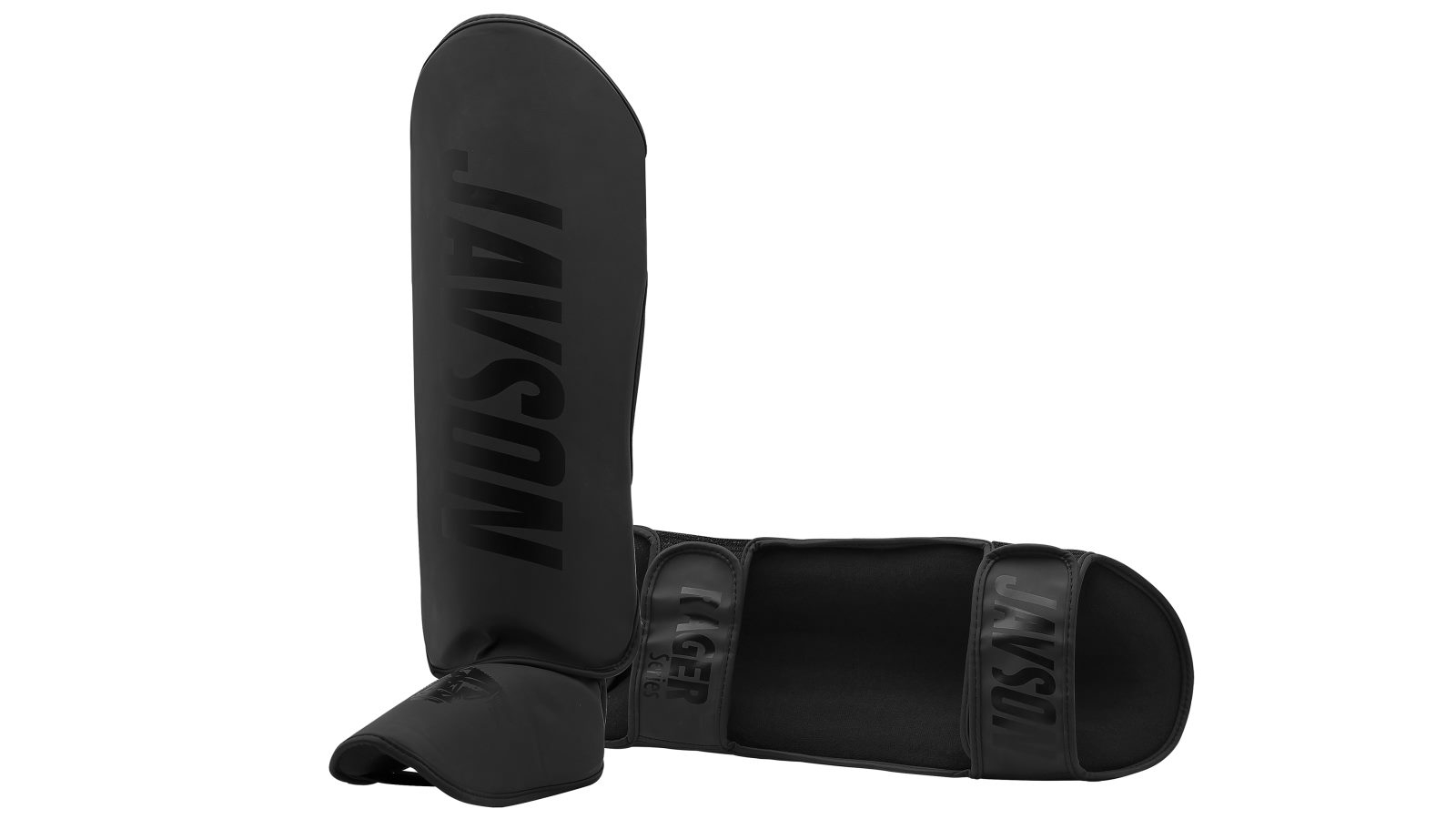 Javson Black Shin Instep Guards Kick Pads - Small