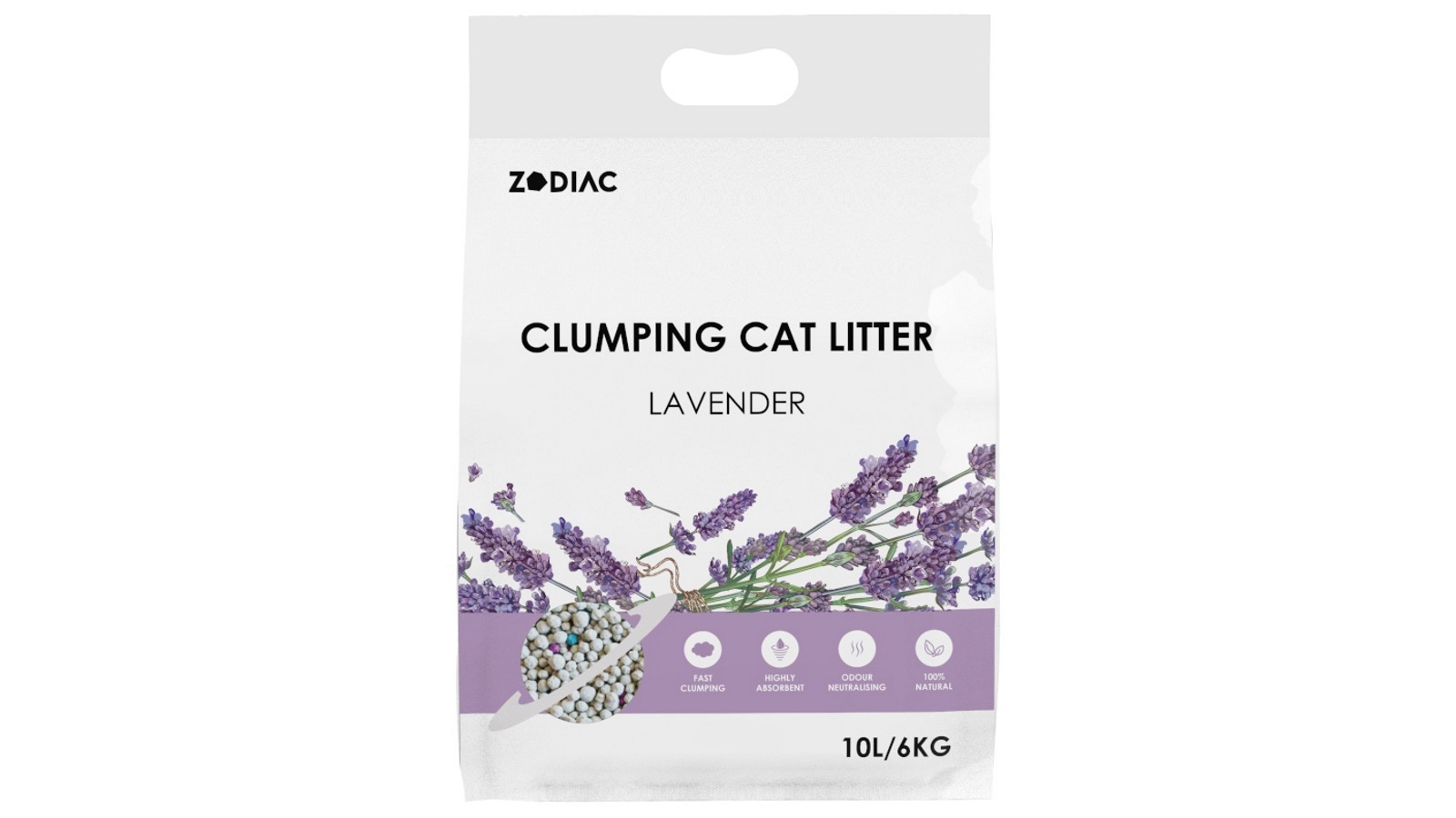 Zodiac 10L/6kg Clumping Cat Litter - Lavender