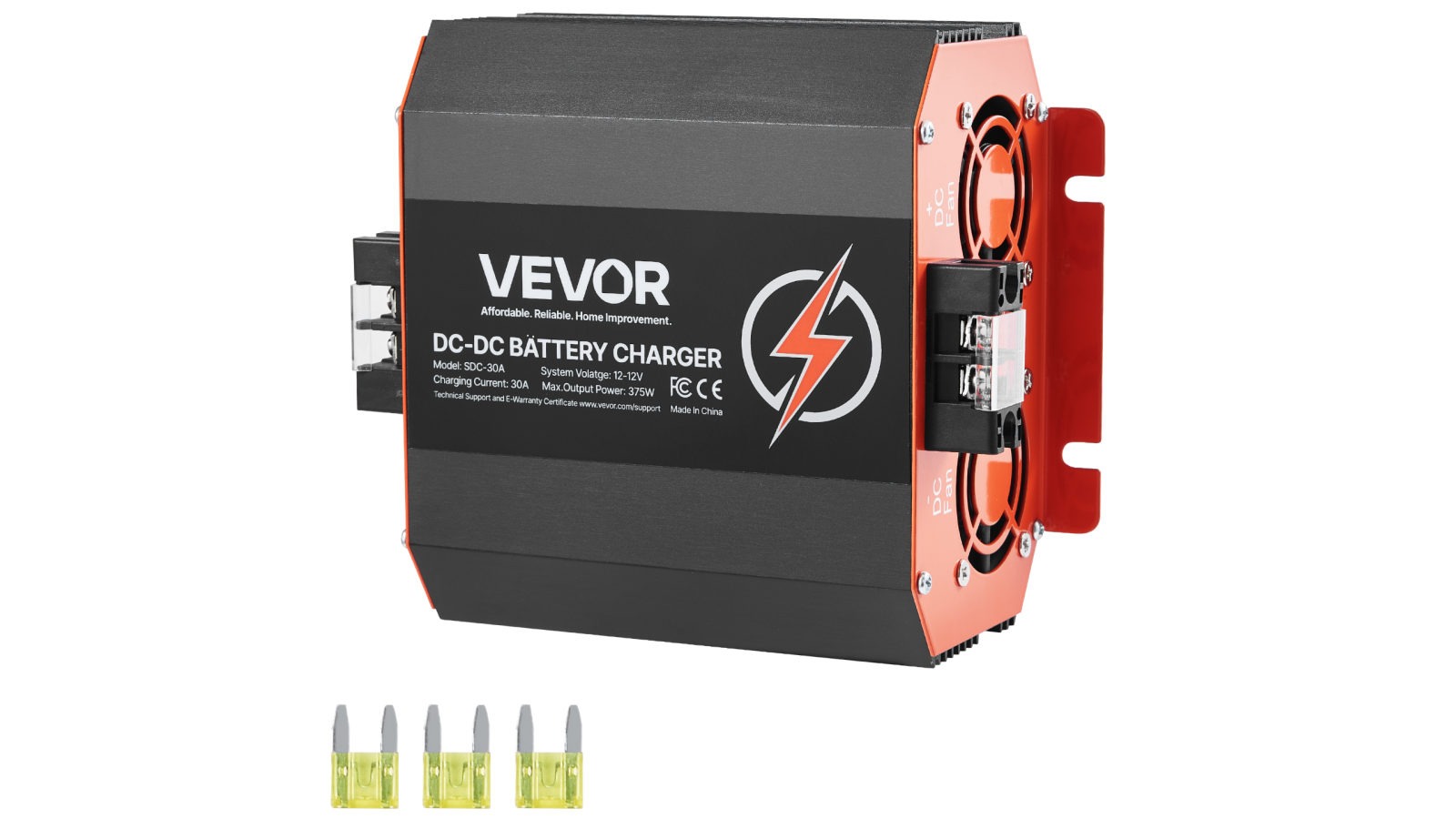 Vevor 12V 30A DC to DC Charger Battery Charger 375W for Lead-Acid Lithium AGM