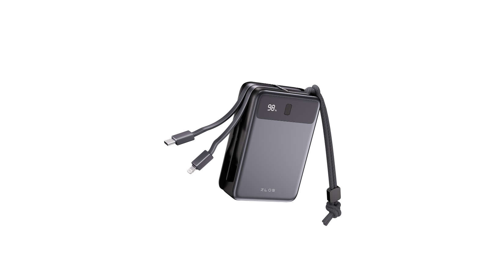 Zlos 20000mAh Power Bank 35W with Built-in Cable