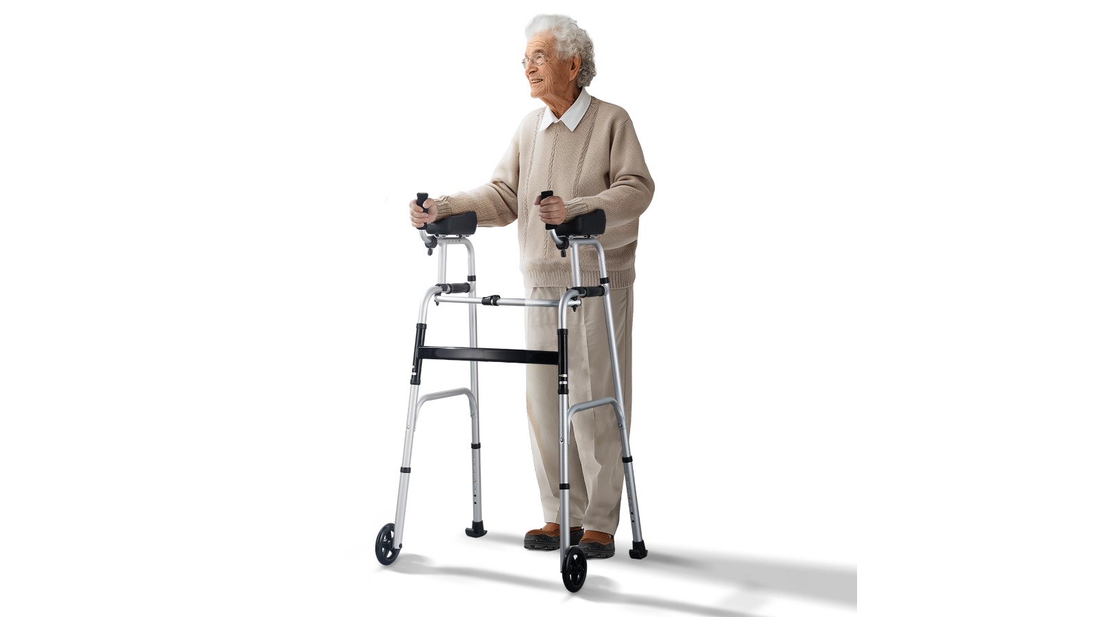 Vevor 2-in-1 Folding Walker with Armrest Pad