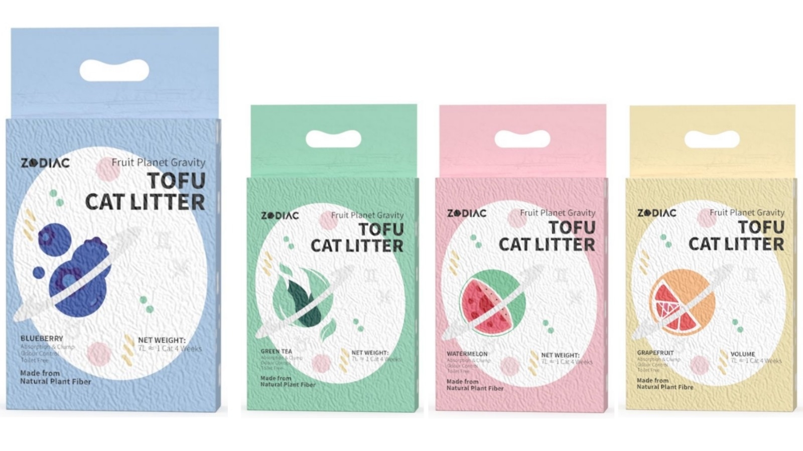 Zodiac 7L Fruity Tofu Cat Litter