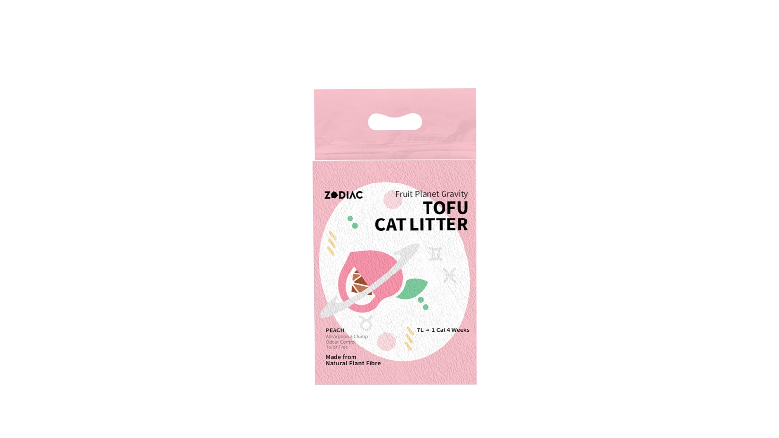 Zodiac Fruity Tofu Cat Litter 7 Litres - Peach