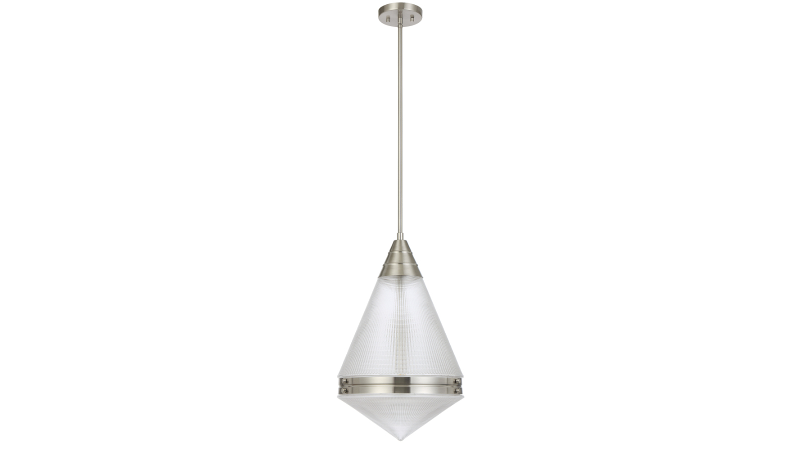 Pretty & Practical Solville Nickel Matte One-Light Pendant with Clear Glass Shade