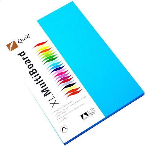 Quill Pack of 50 Marine Blue A4 210gsm XL Multiboard